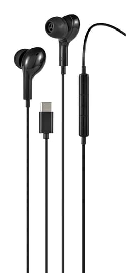 Nööpkõrvaklapid mikrofoniga Streetz USB-C must