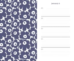 Marimekko One Line a Day (Blue Unikko) a Five-Year Memory Book