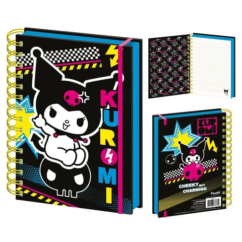 Märkmik  KUROMI (PUNK VIBES) A5 WIRO NOTEBOOK