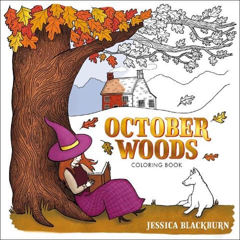 October Woods Coloring Book: A Coloring Book with Cozy Hygge Scenes of a Relaxing Autumn