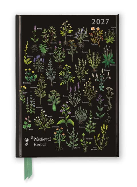Kalendermärkmik Anna Stead: Medieval Herbal 2027 Luxury Diary Planner - Page to View with Notes