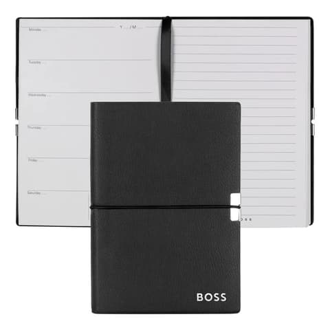 Märkmik A6 BOSS Elegance Black, nädal