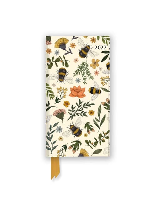 Kalendermärkmik Jade Mosinski: Garden Bees 2027 Luxury Slimline Pocket Diary Planner – Week to View