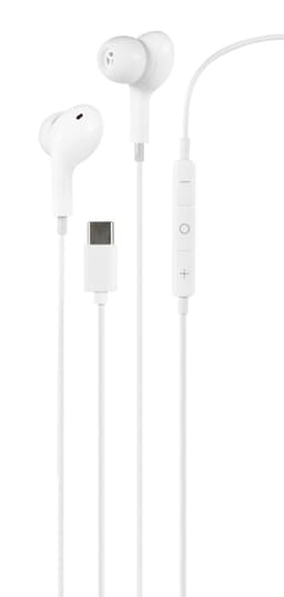 Nööpkõrvaklapid mikrofoniga Streetz USB-C valge