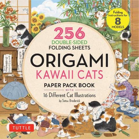 Origami Kawaii Cats Paper Pack Book: 256 Double-Sided Folding Sheets (Includes Instructions for 8 Models)