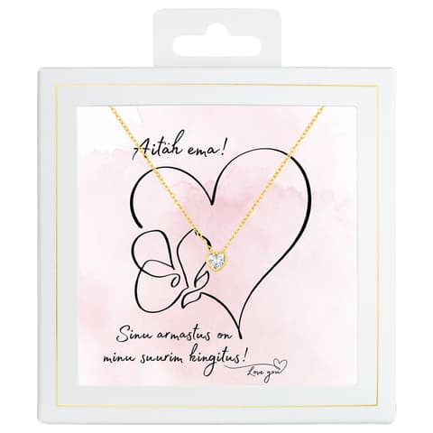 Sõnumikaart Kaelakee "Aitäh ema!"