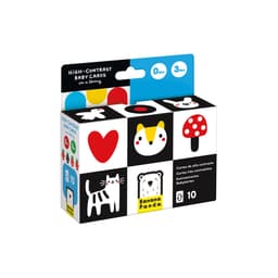 Kontrastsed beebikaardid rõngaga 0–3