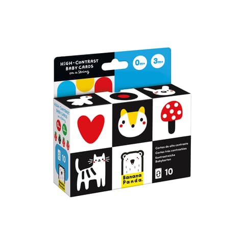 Kontrastsed beebikaardid rõngaga 0–3