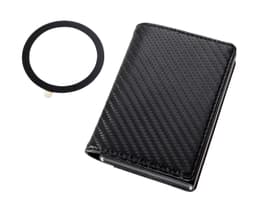 Troika kaarditasku nahast kaantega, must