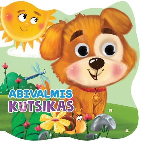 Abivalmis kutsikas. Silmadega pappraamat