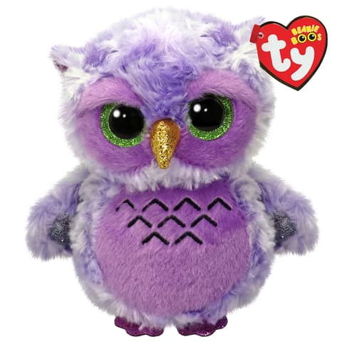 Pehme mänguloom TY OWLIVIA - purple owl reg