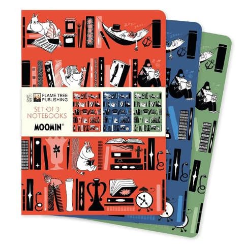 Moomin Bookshelves Set of 3 Standard Notebooks