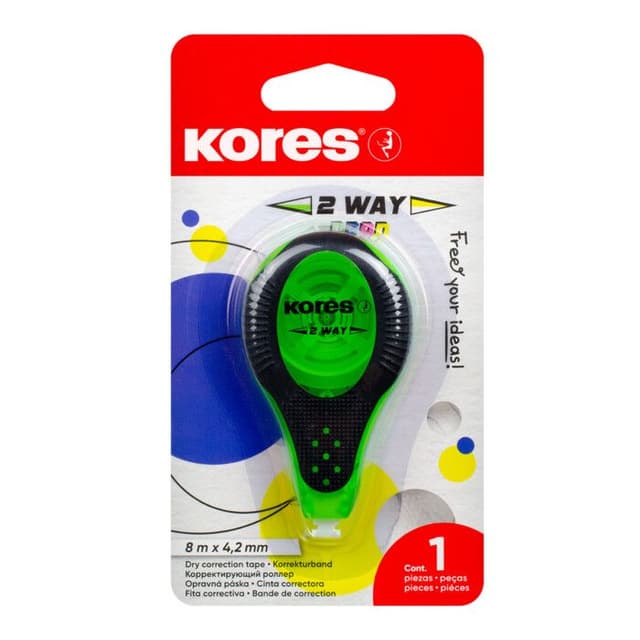 Korrektuurlint 4,2mm x 8m KORES 2 Way Neon