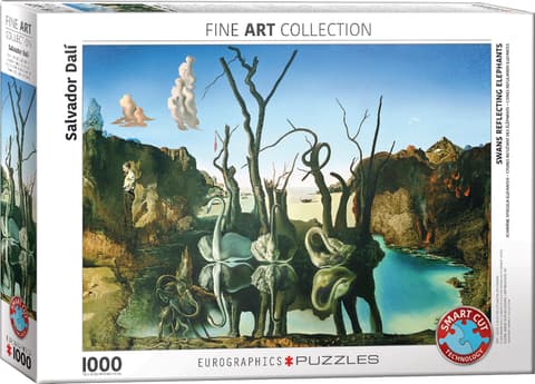 Pusle 1000 tk Swans Reflecting Elephants. Salvador Dali