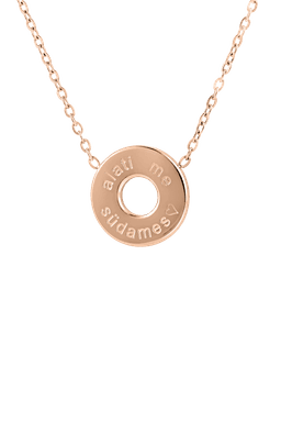 Kaelakee ÄGE ARMAS EMME / ALATI ME SÜDAMES roosa kulla värvi