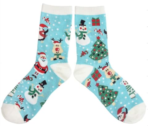Jõulusokid sinised lumememmedega 36-42