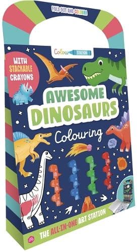 Awesome Dinosaurs Colouring: The All-in-One Art Station