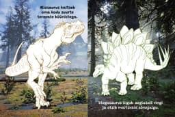 Dinosaurused. Värviraamat. 100 ajutist tätoveeringut