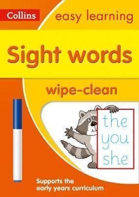 Sight Words Age 3-5 Wipe Clean Activity Book (Collins Easy Learning Preschool)