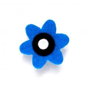 Sinilille rinnamärk "Anname au!"