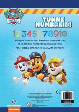Paw Patrol. Tunne numbreid!
