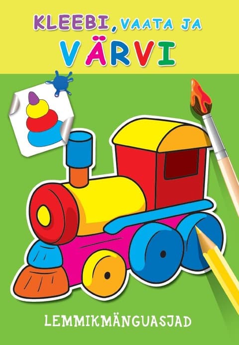 Lemmikmänguasjad. Kleebi, vaata ja värvi