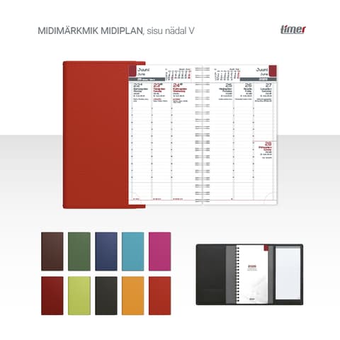 2026 Kalendermärkmik Timer Midimärkmik Midiplan Nädal V