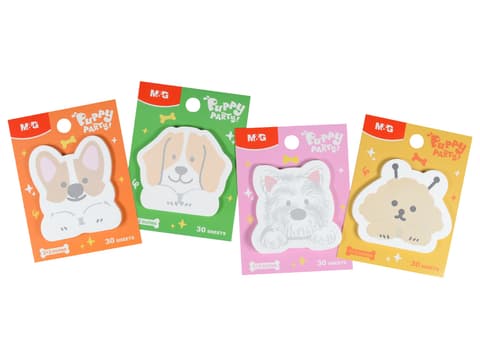 Märkmepaber M&G Puppy Party 76x51mm 30 lehte blistril
