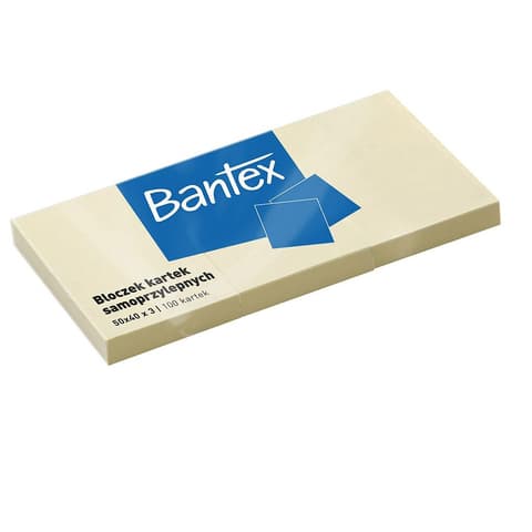 Bantex märkmepaber 50x40, 100 lehte, 3 tk kollane