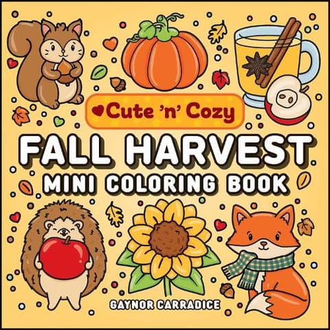 Fall Harvest Mini Coloring Book