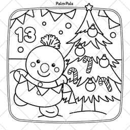 Palm Pals Festive Friends: An Advent Calendar Colouring Book
