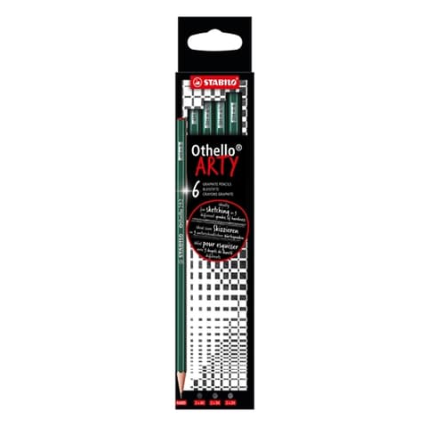STABILO harilik pliiats, Othello 282 ARTY, 6 tk: 2H, 3H, 4H