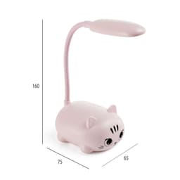 LED laualamp Kitty B2F, roosa, painduva kaelaga, USB, soe valgus Miquelrius