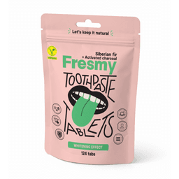 Fresmy hambapesutabletid siberi nulu ja aktiivsöega, 124 tk
