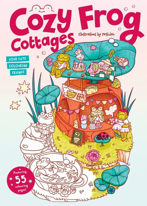 Cozy Frog Cottages: Your cute colouring friends