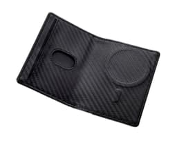 Troika kaarditasku nahast kaantega, must