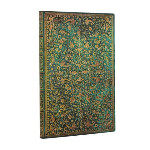 2027 Kalendermärkmik Paperblanks 18-kuud, Emerald Flower