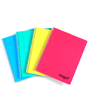 Spiraalkaustik A5 plastikkaanega 60 lehte jooneline