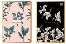 Kaustik A5 SATIN GOLD 80 lehte jooneline, kaas kuldse läikega