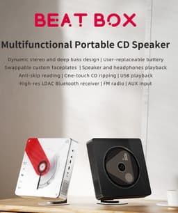 Fiio Beatbox CD mängija-kõlar kõik ühes Bluetooth Must