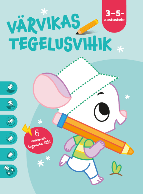 Värvikas tegelusvihik 3 – 5-aastastele (hiir)