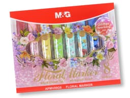Marker M&G Floral Glitter 8tk lõhnaga