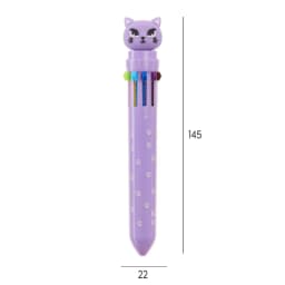 Pastapliiats Kitty B2F 10 värvi, 0,7 mm, kassikujulise otsaga, lilla, Miquelrius