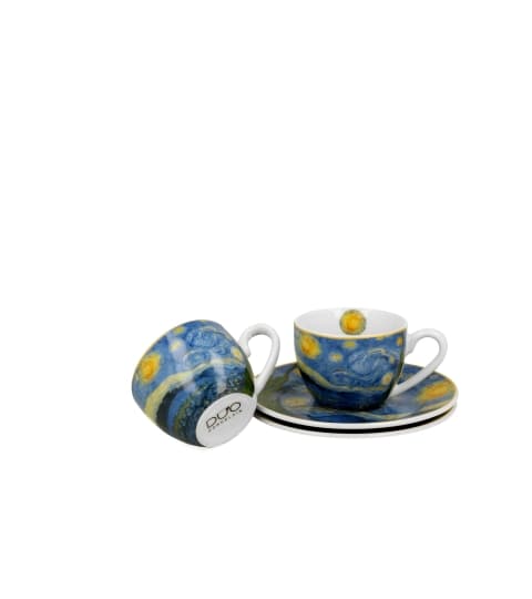 Espresso tasside & alustasside komplekt Starry Night - V. van Gog