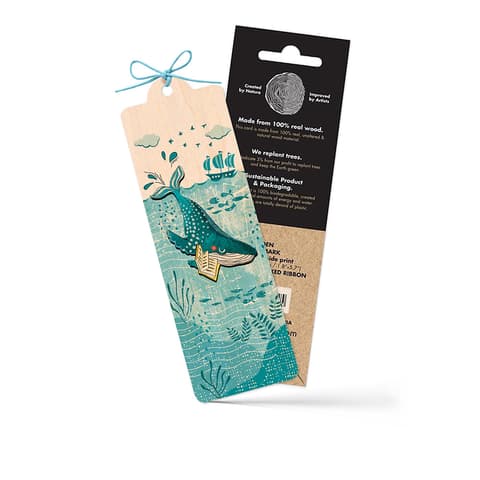 Puidust järjehoidja Whale