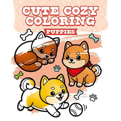 Cute Cozy Coloring: Puppies