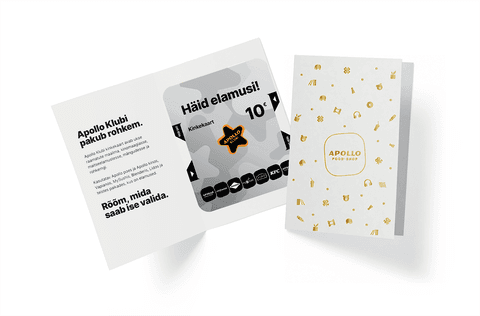 Apollo Klubi Kinkekaart 10 €, Pidulikus ümbrises