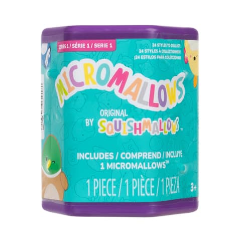 SQUISHMALLOWS Micromallows pehme tegelase üllatuspakk 6 cm