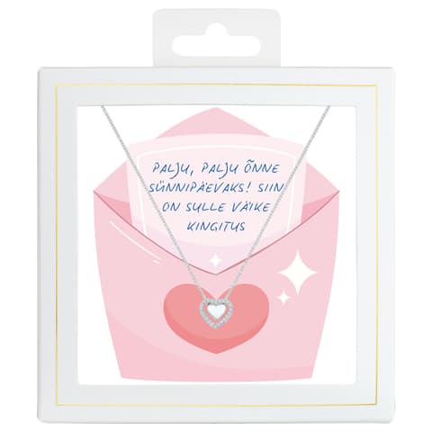 Sõnumikaart Kaelakee "Palju, palju õnne sünnipäevaks!"