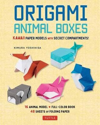 Origami Animal Boxes Kit: Kawaii Paper Models with Secret Compartments! (16 Animal Origami Models)